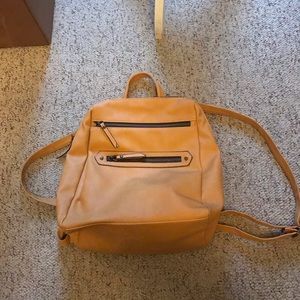 Yellow/ gold book bag purse